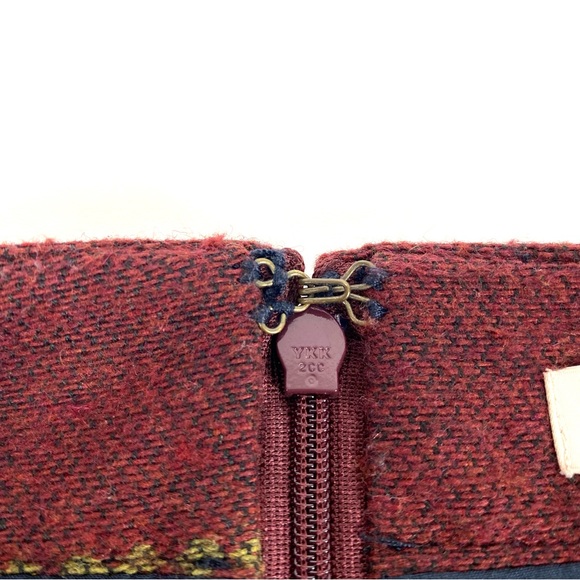 Ann Taylor Loft Petites Wool Blend Southwestern Faux Wrap Fringe Blanket Skirt - Picture 8 of 15